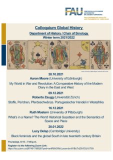 Towards entry "(Online) Colloquium Global History"