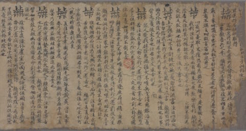 Image of a section from the Pelliot Manuscript Pelliot chinois 3782 containing the Spirit Chess Divination Method