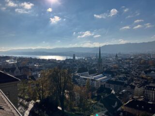 View of Zürich Lake from the ETH Faculty Lounge