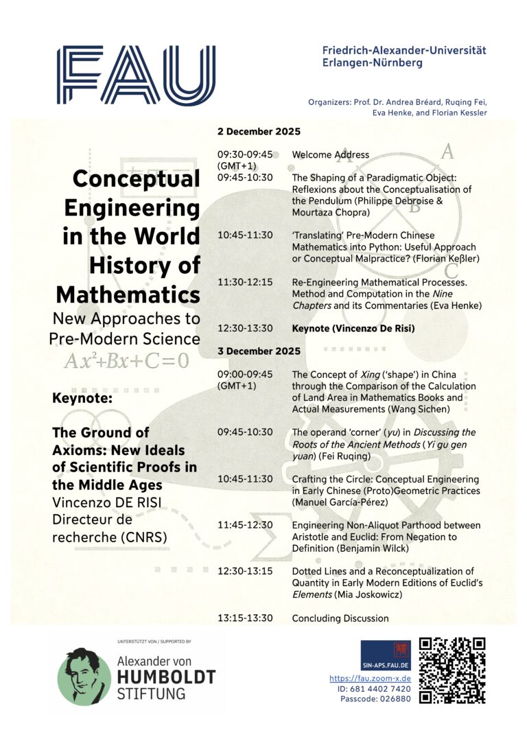 Online Workshop (2-3 December, 2025): Conceptual Engineering in the World History of Mathematics