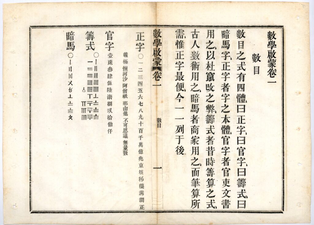 Title page of the Shuxue qimeng